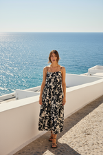 2057 - Hillary Dress - Mono Floral