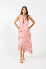 2085 - Freya Dress - Pink Marble