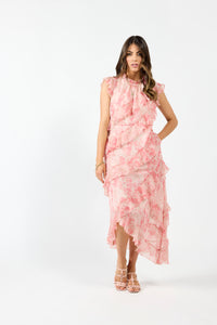 2085 - Freya Dress - Pink Marble