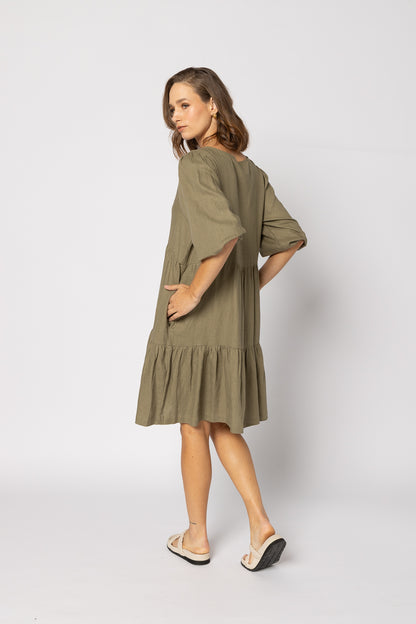 2127 - Payton Dress - Khaki