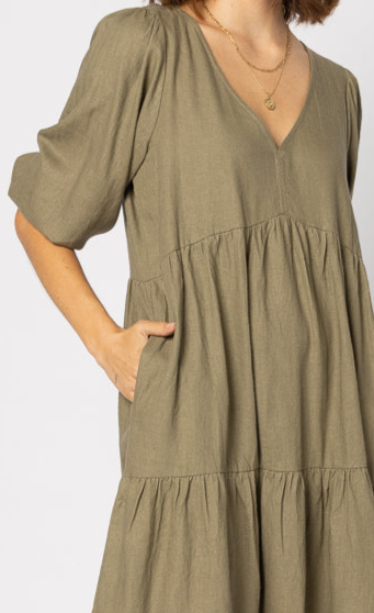 2127 - Payton Dress - Khaki