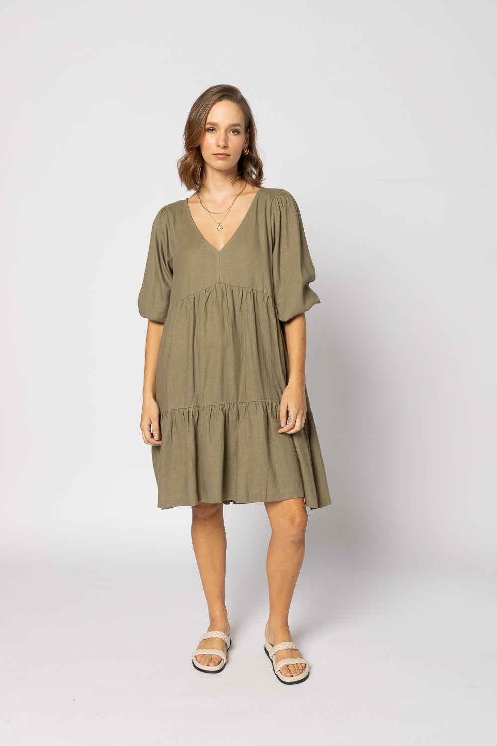 2127 - Payton Dress - Khaki