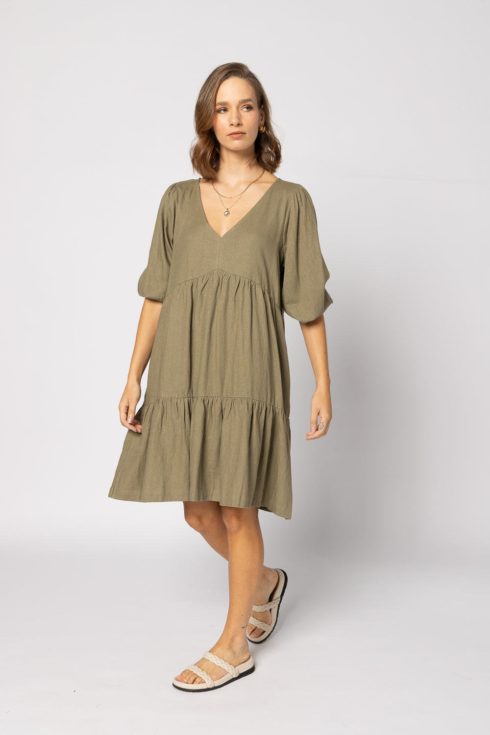 2127 - Payton Dress - Khaki