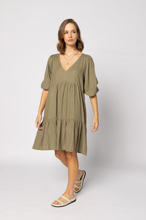 2127 - Payton Dress - Khaki