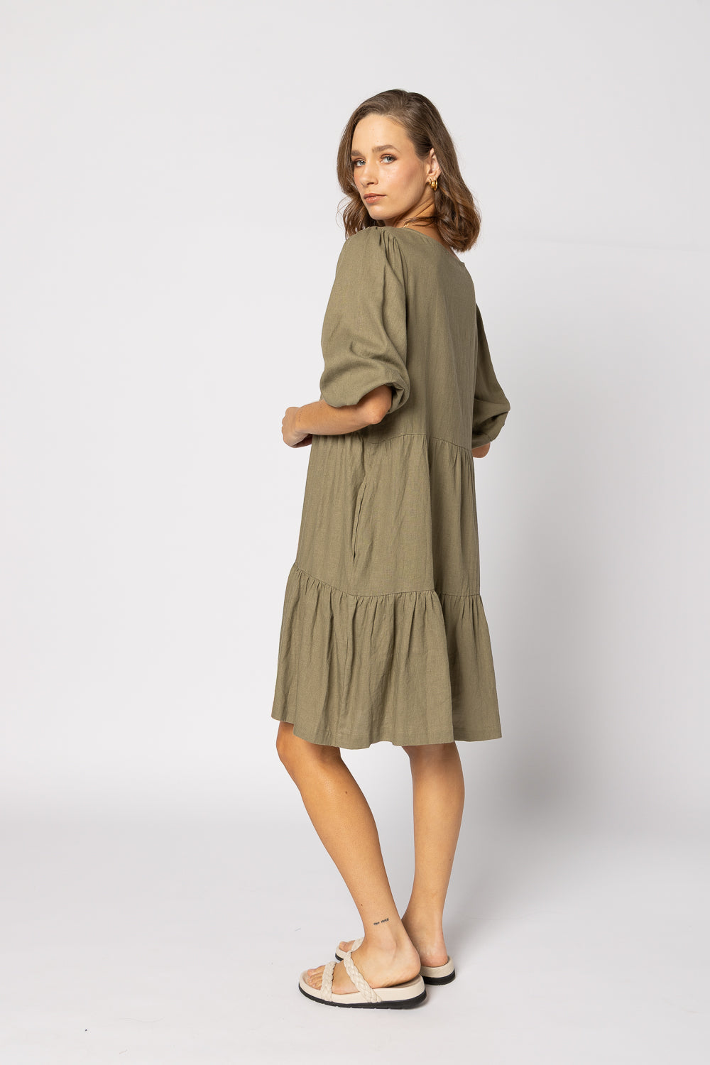 2127 - Payton Dress - Khaki