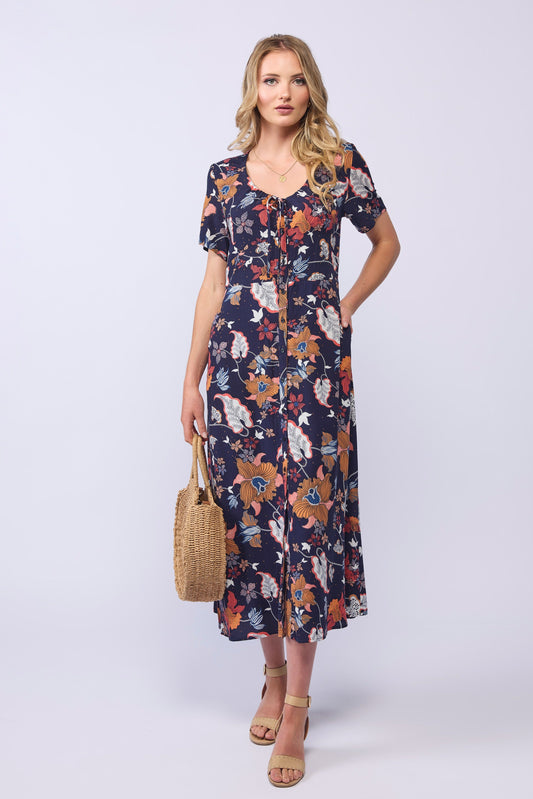 VANESSA DRESS- FLORAL DOT