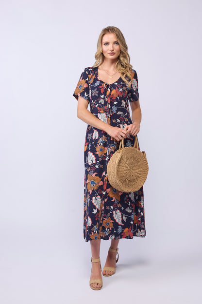 VANESSA DRESS- FLORAL DOT
