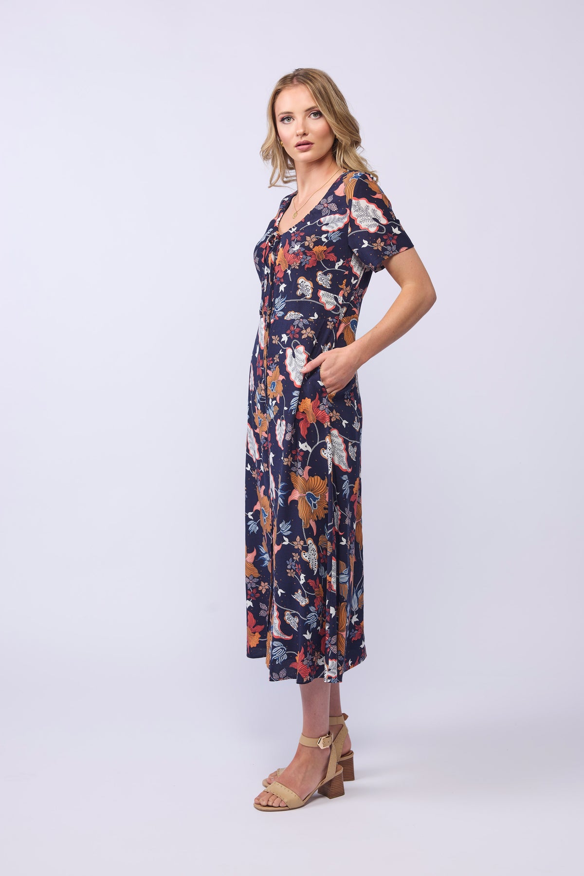 VANESSA DRESS- FLORAL DOT