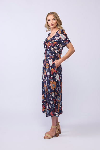 VANESSA DRESS- FLORAL DOT