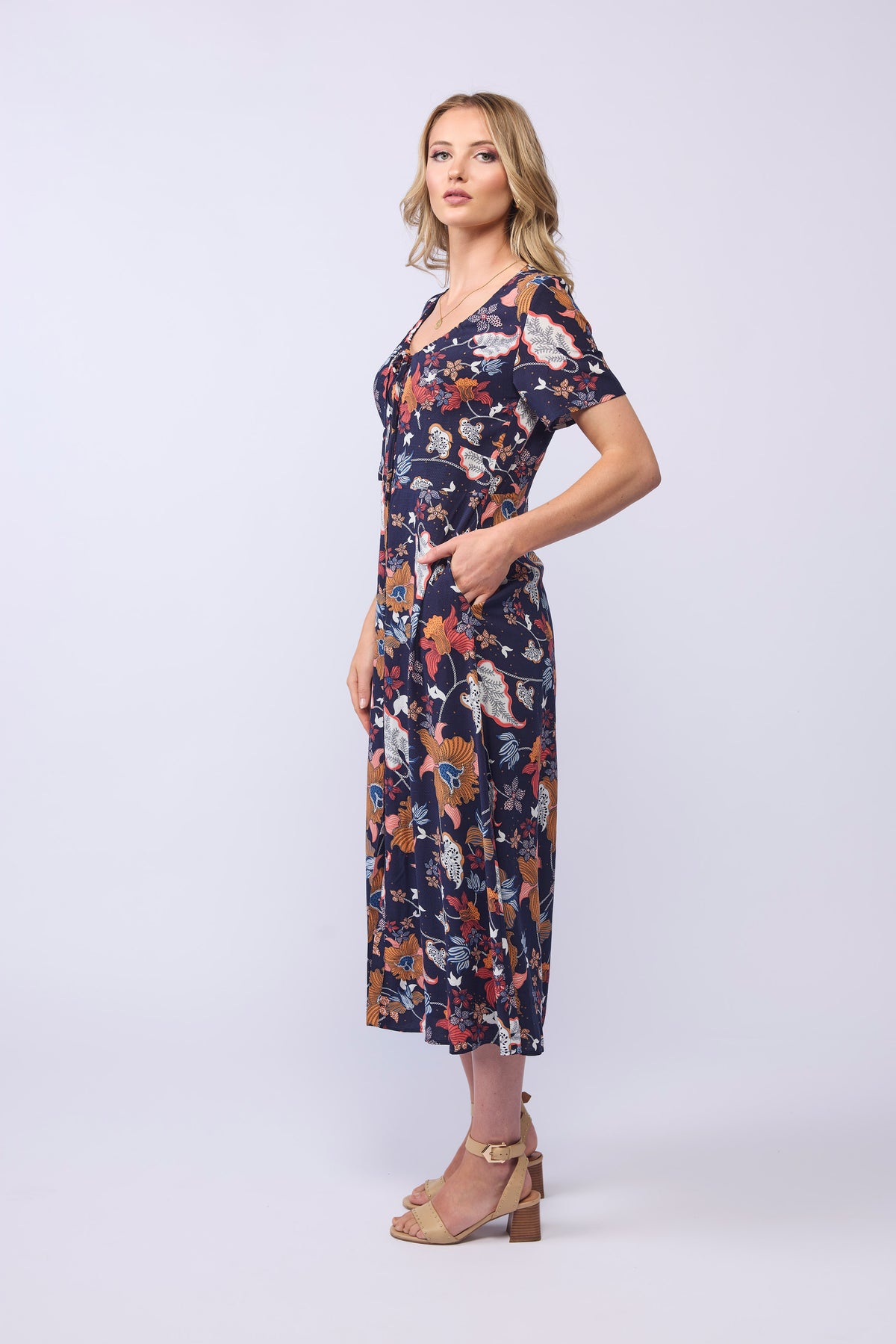 VANESSA DRESS- FLORAL DOT