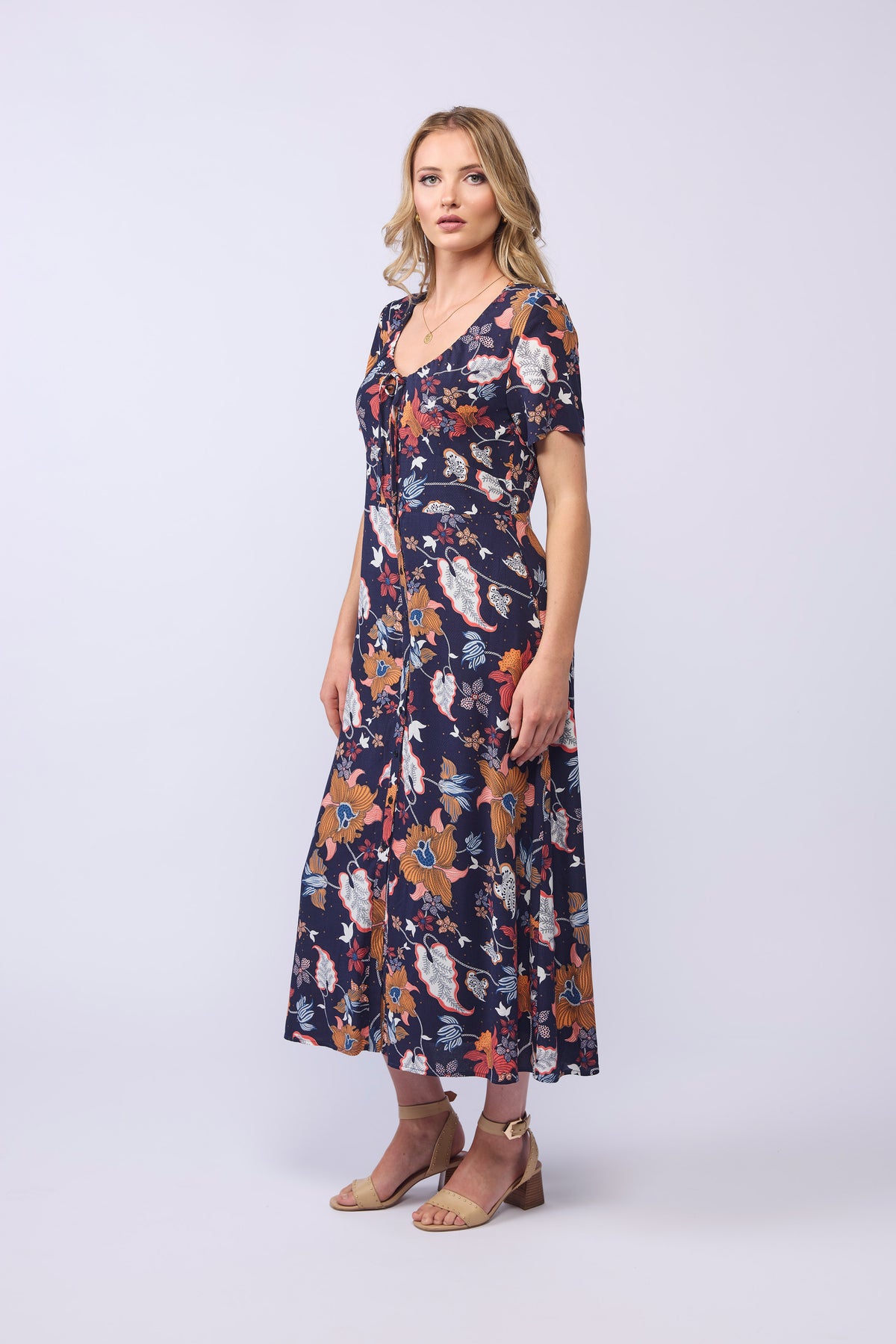 VANESSA DRESS- FLORAL DOT