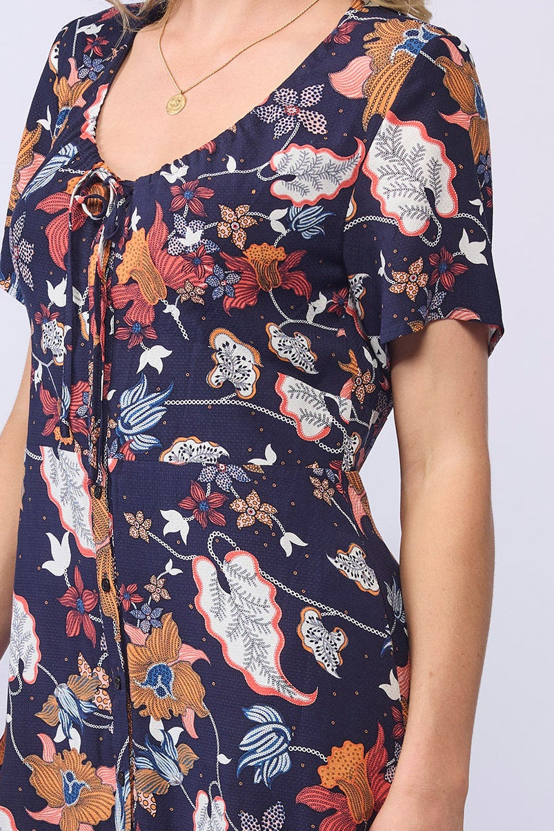 VANESSA DRESS- FLORAL DOT
