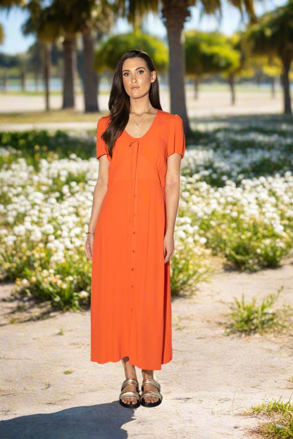 2128 - Vanessa Dress - Tangerine