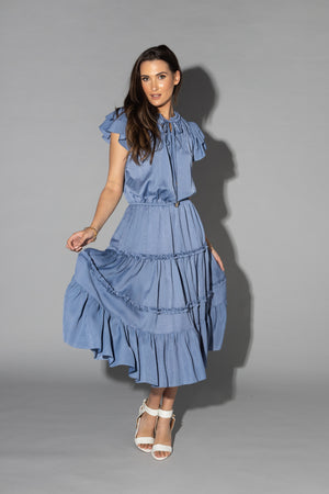 2130 - Hatton Dress - Denim Blue