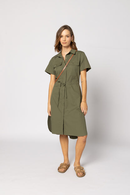 2136 - Biddy Dress - Khaki - LAST ONE SIZE 8