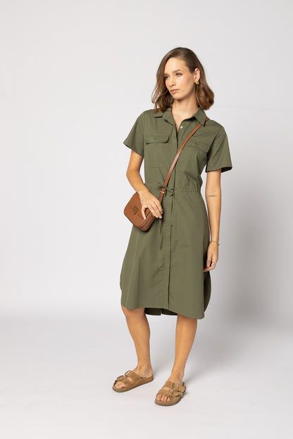 2136 - Biddy Dress - Khaki - LAST ONE SIZE 8