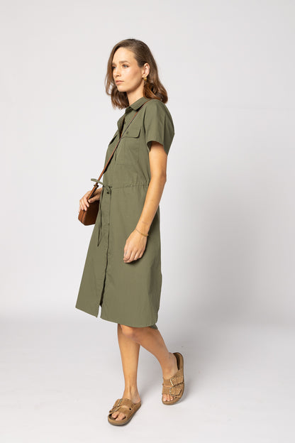 2136 - Biddy Dress - Khaki - LAST ONE SIZE 8