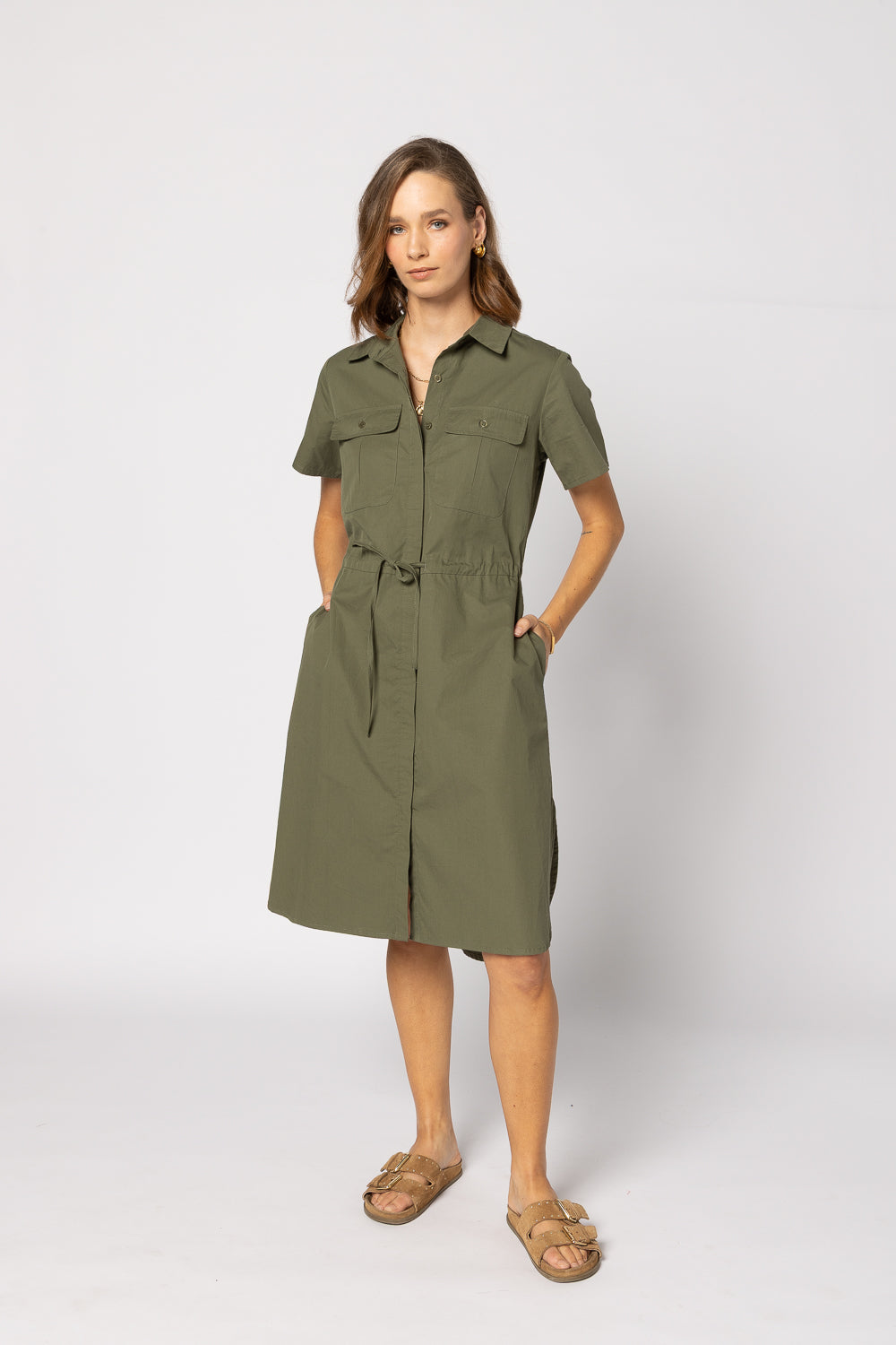 2136 - Biddy Dress - Khaki