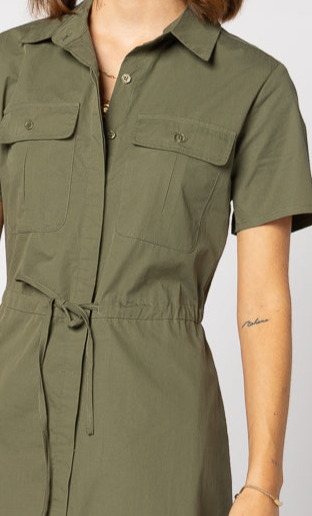 2136 - Biddy Dress - Khaki - LAST ONE SIZE 8
