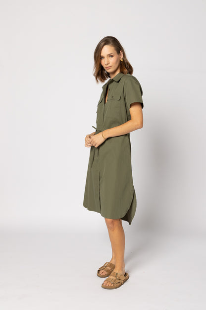2136 - Biddy Dress - Khaki - LAST ONE SIZE 8