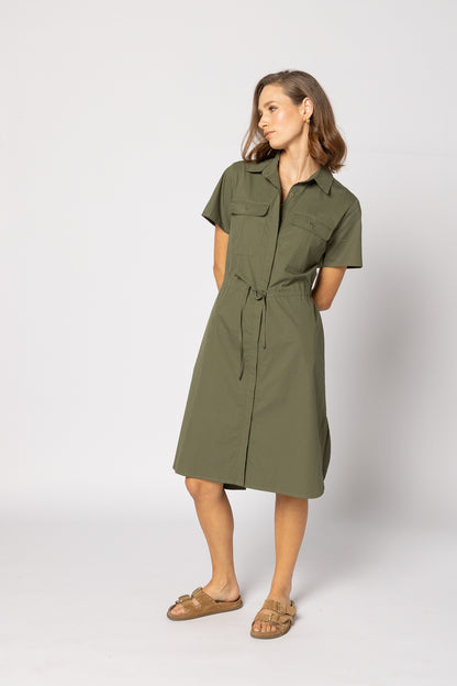 2136 - Biddy Dress - Khaki - LAST ONE SIZE 8