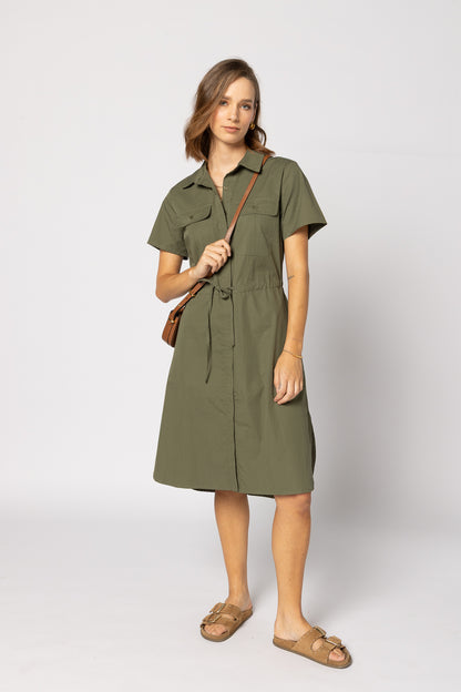 2136 - Biddy Dress - Khaki - LAST ONE SIZE 8