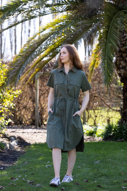 2136 - Biddy Dress - Khaki - LAST ONE SIZE 8