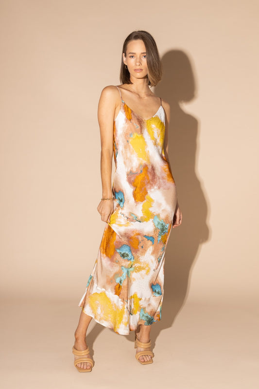 2141L - Unbiased Dress - Water Colour