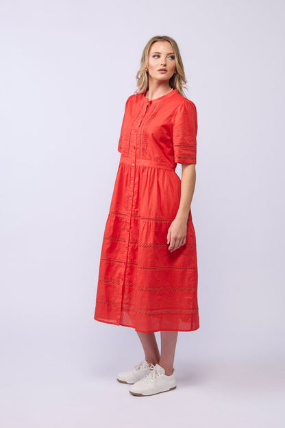 2142 Gabby Dress - Tomato