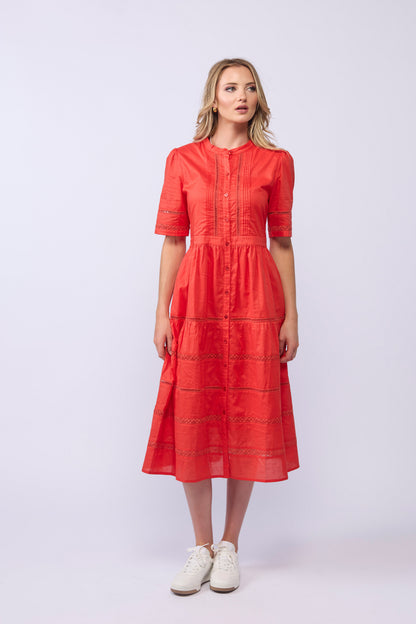 2142 Gabby Dress - Tomato