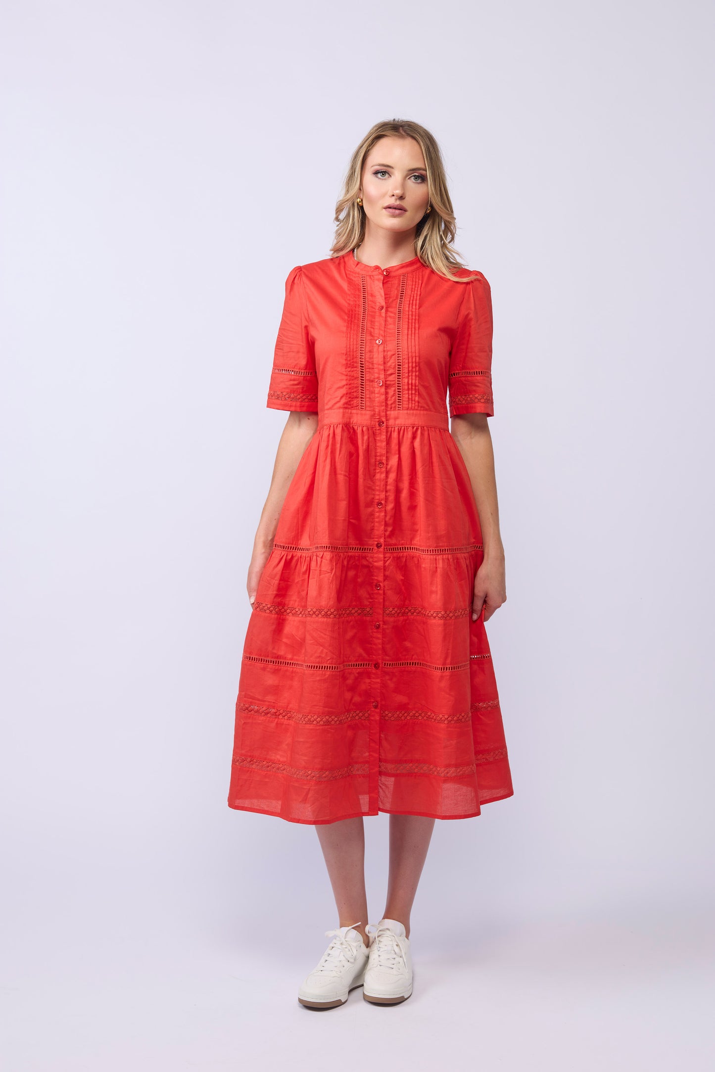 2142 Gabby Dress - Tomato