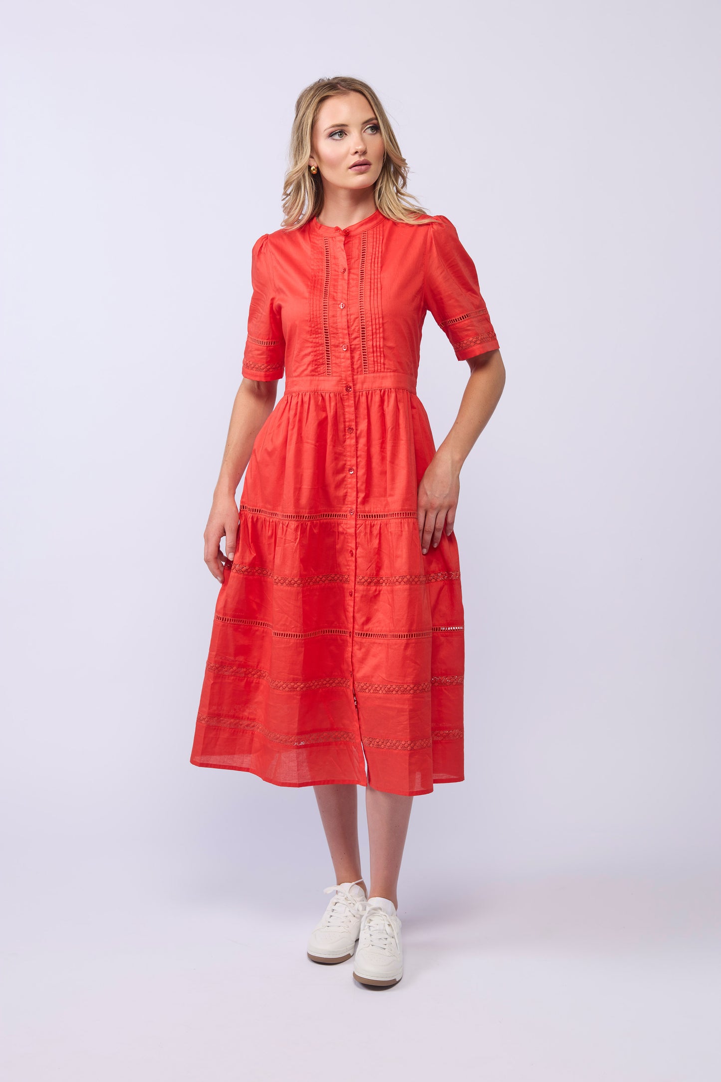2142 Gabby Dress - Tomato