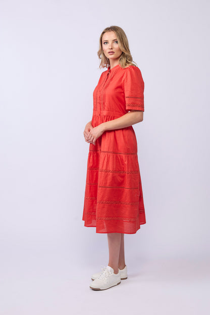 2142 Gabby Dress - Tomato