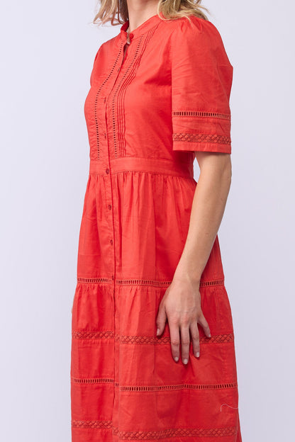 2142 Gabby Dress - Tomato