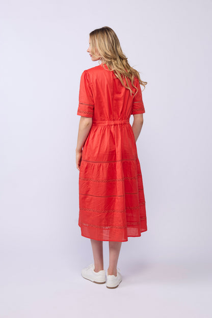 2142 Gabby Dress - Tomato