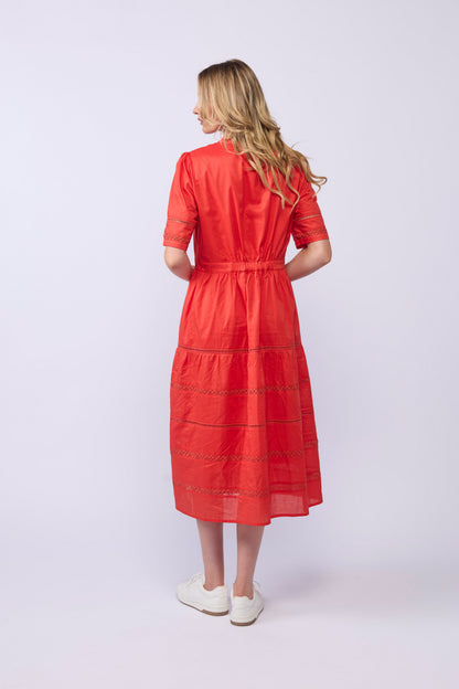 2142 Gabby Dress - Tomato
