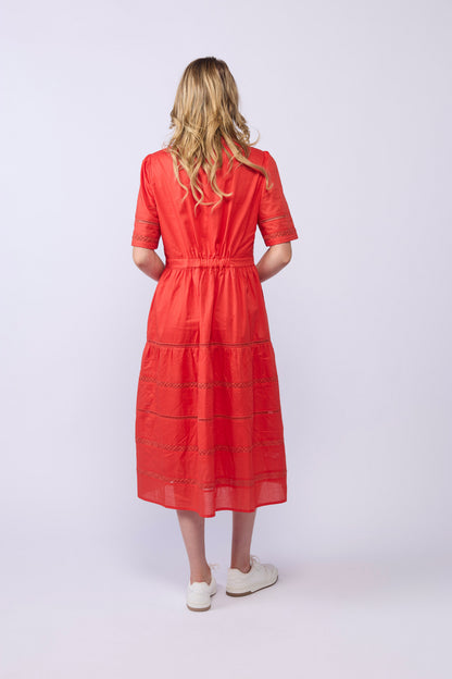 2142 Gabby Dress - Tomato