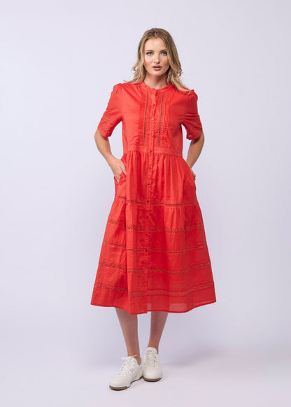 2142 Gabby Dress - Tomato