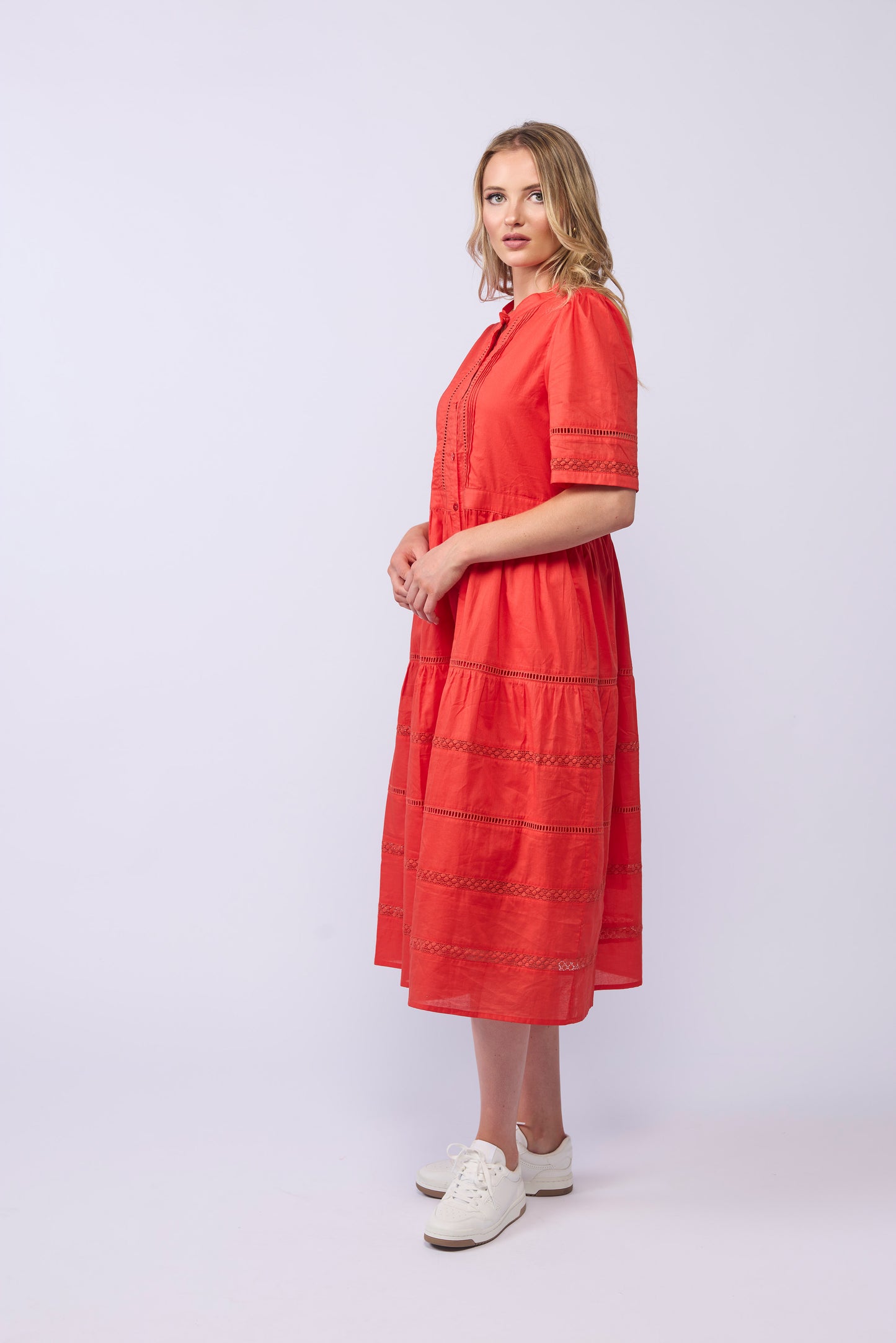 2142 Gabby Dress - Tomato