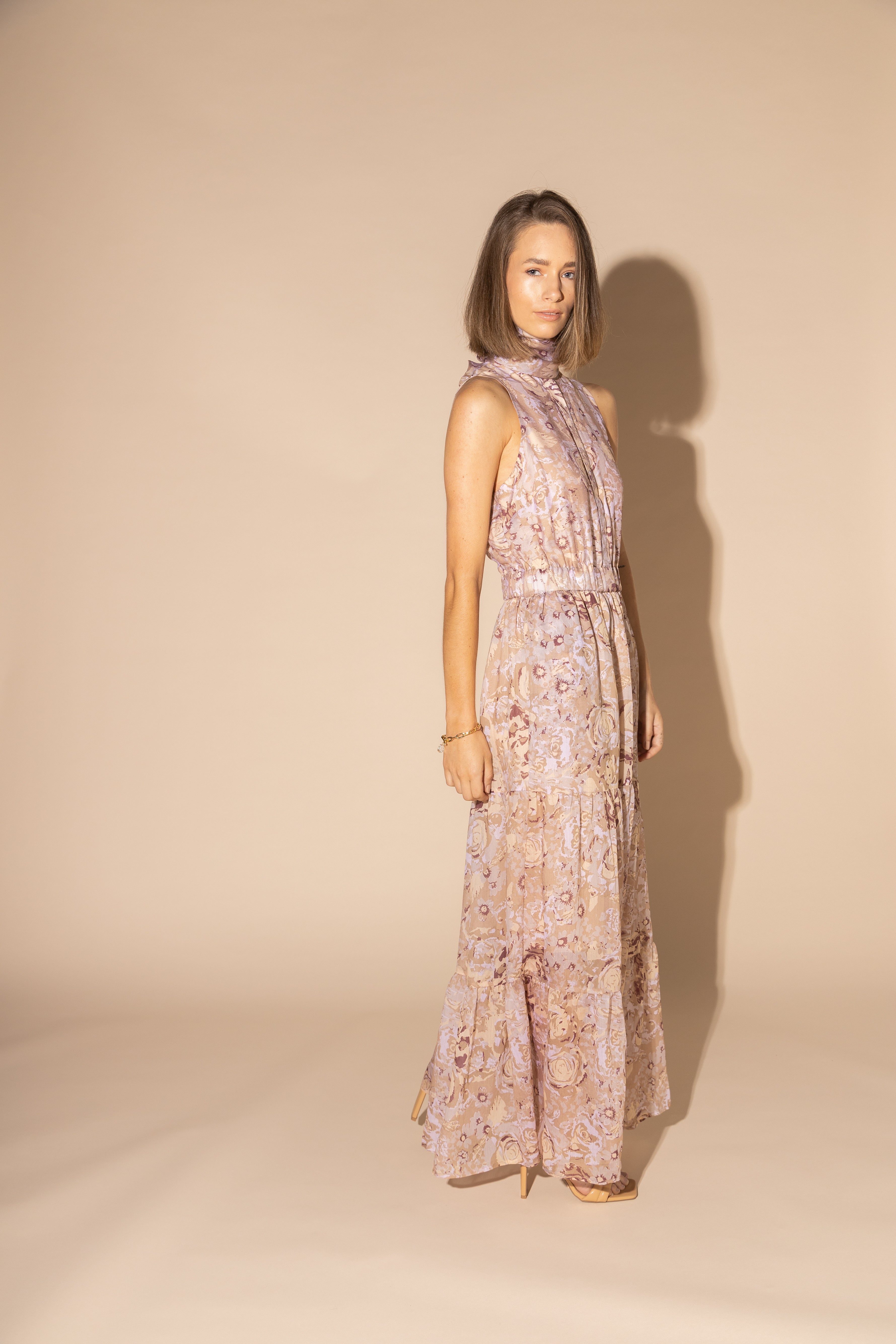2145L - Melrose Dress - Gold Rose