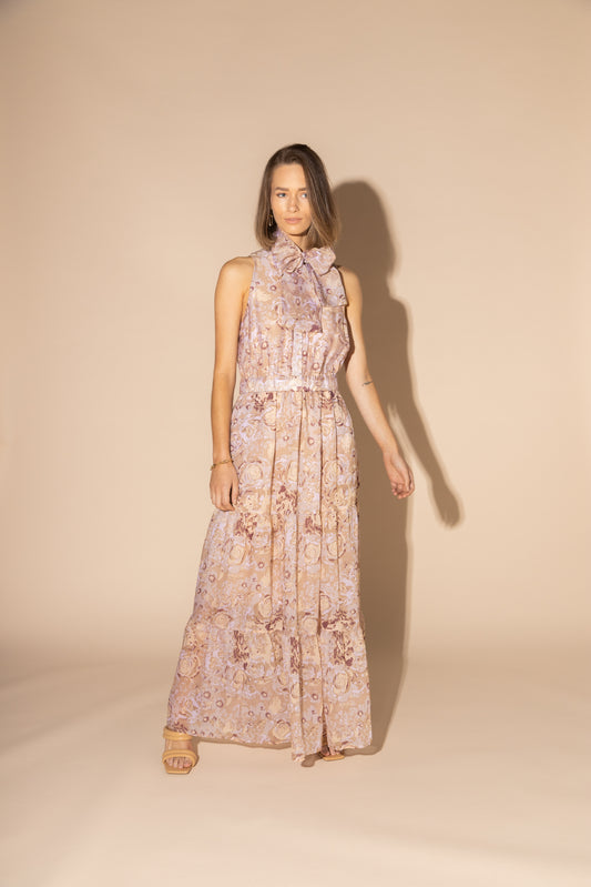 2145L - Melrose Dress - Gold Rose