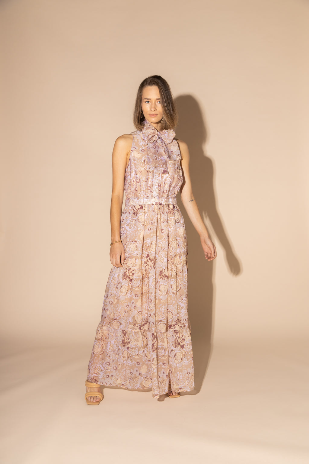 2145L - Melrose Dress - Gold Rose