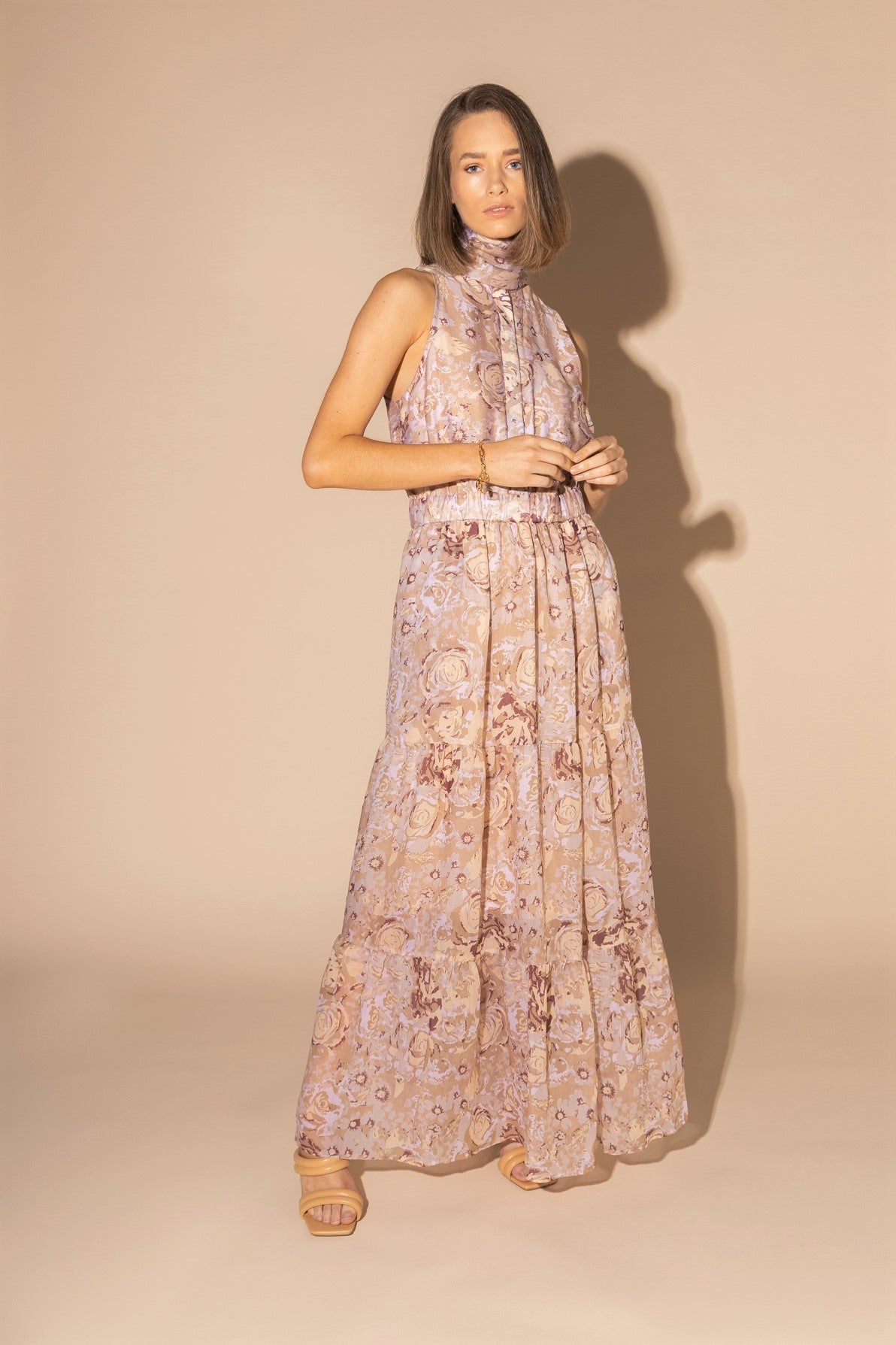 2145L - Melrose Dress - Gold Rose