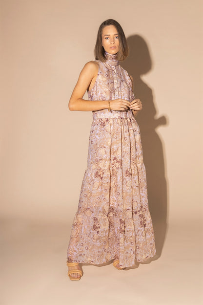 2145L - Melrose Dress - Gold Rose