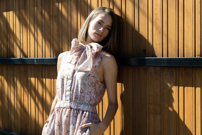 2145L - Melrose Dress - Gold Rose