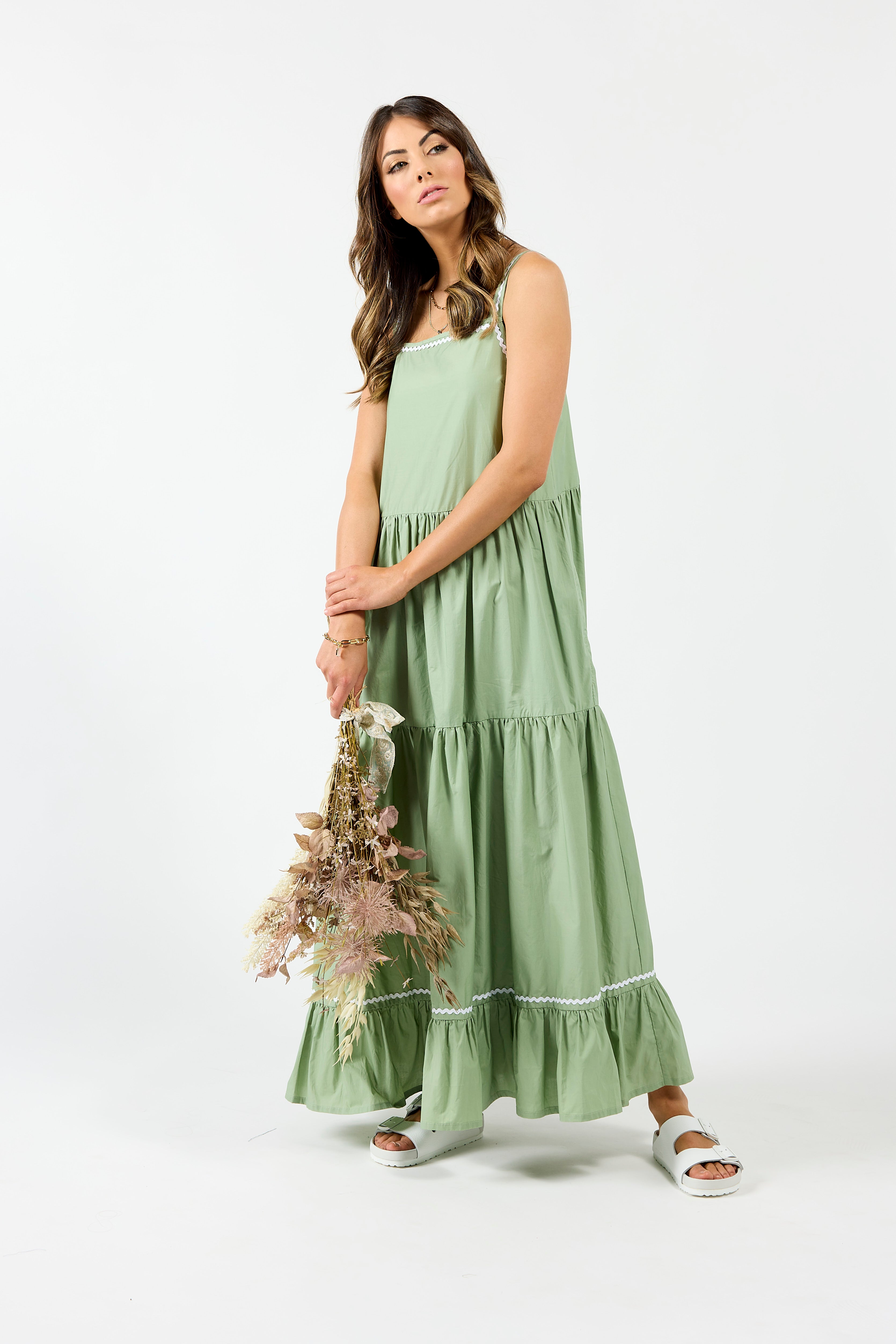 2148 - Earth Dress - Aspen Green