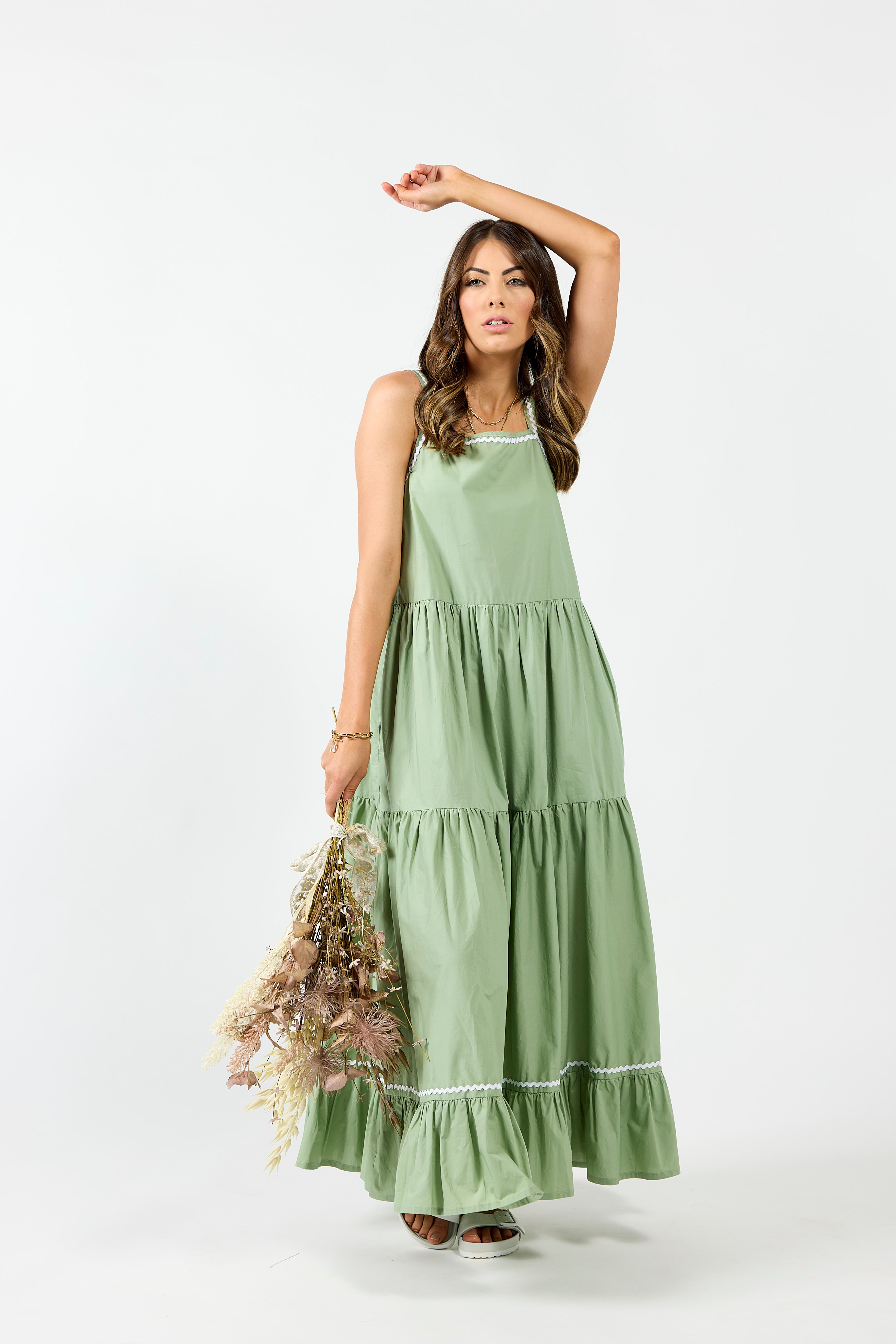 2148 - Earth Dress - Aspen Green