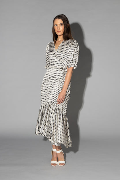 2149 - Macey Dress - Black/White Geo Print - Last one size 10