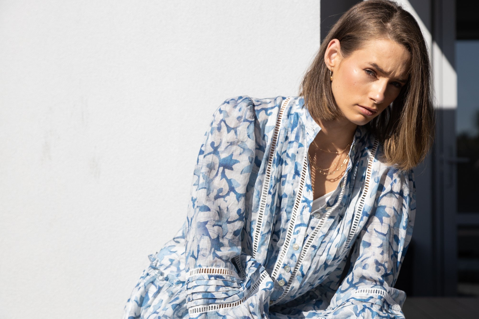 LOUGHLIN - 2162L - Skyes Linen Dress - Blue Water