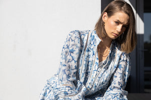LOUGHLIN - 2162L - Skyes Linen Dress - Blue Water